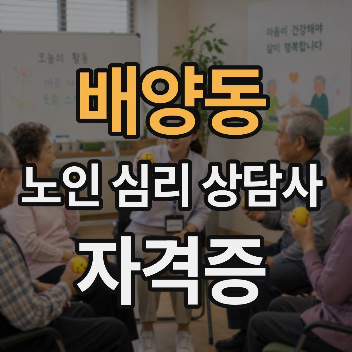 배양동 노인 심리 상담사 자격증