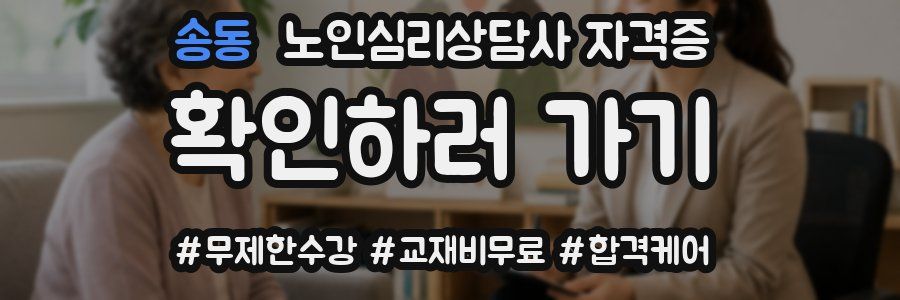 송동 노인 심리 상담사 자격증