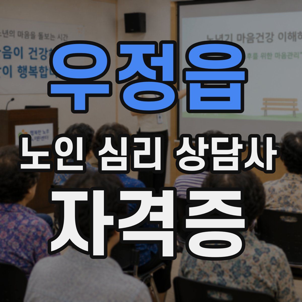우정읍 노인 심리 상담사 자격증