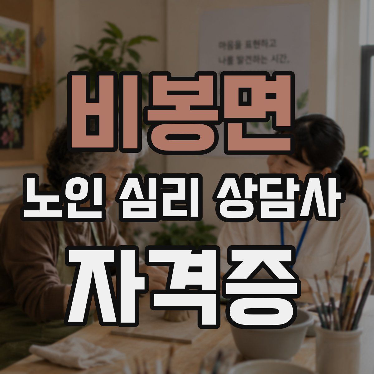 비봉면 노인 심리 상담사 자격증