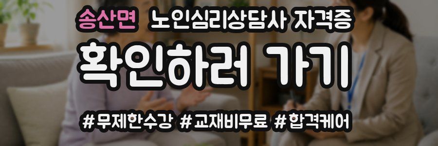 송산면 노인 심리 상담사 자격증