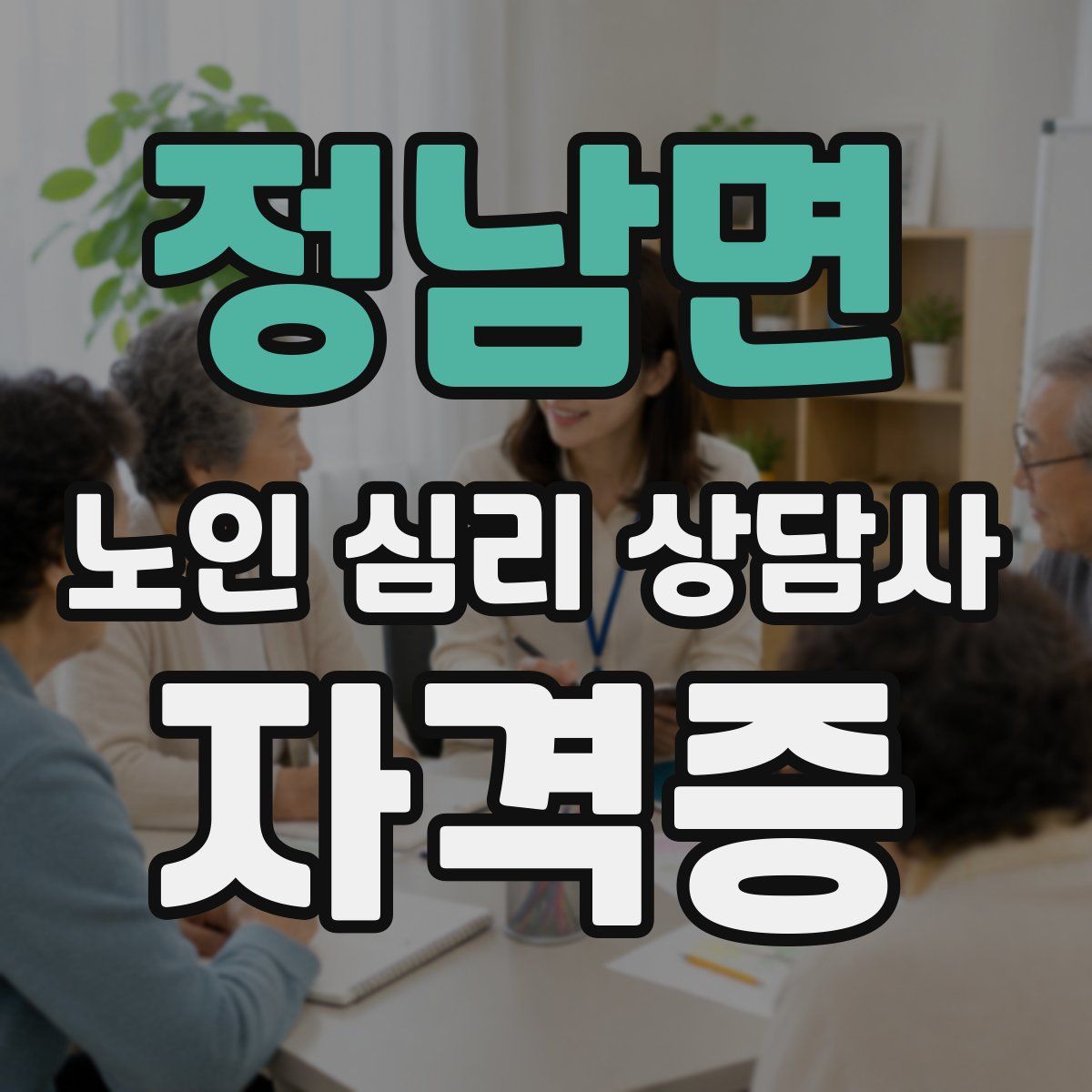 정남면 노인 심리 상담사 자격증