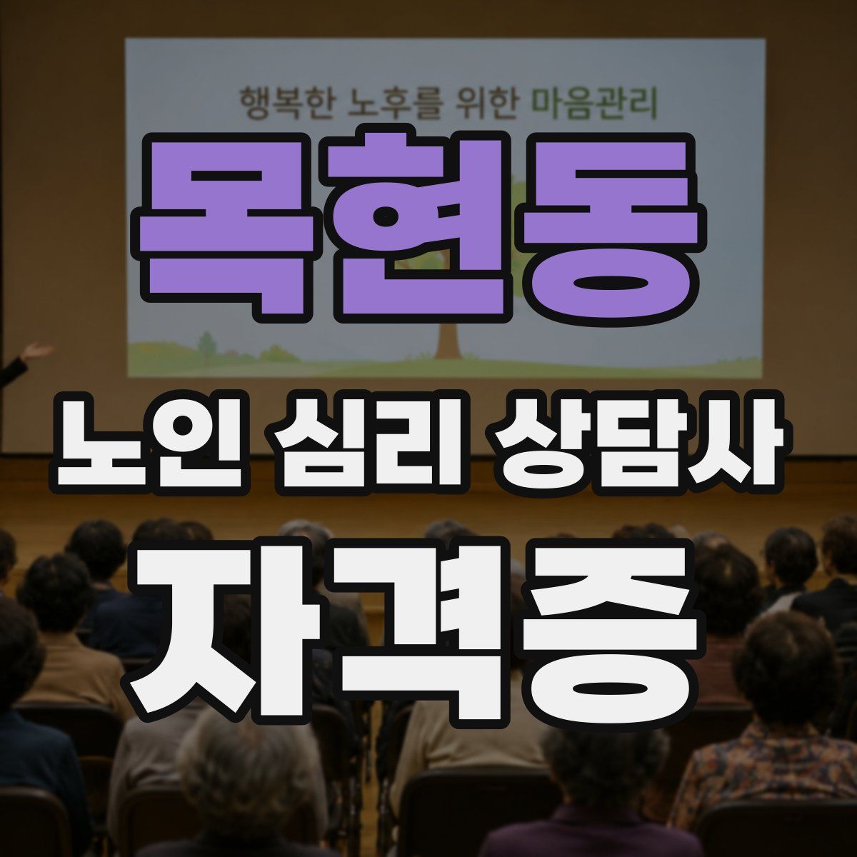 목현동 노인 심리 상담사 자격증
