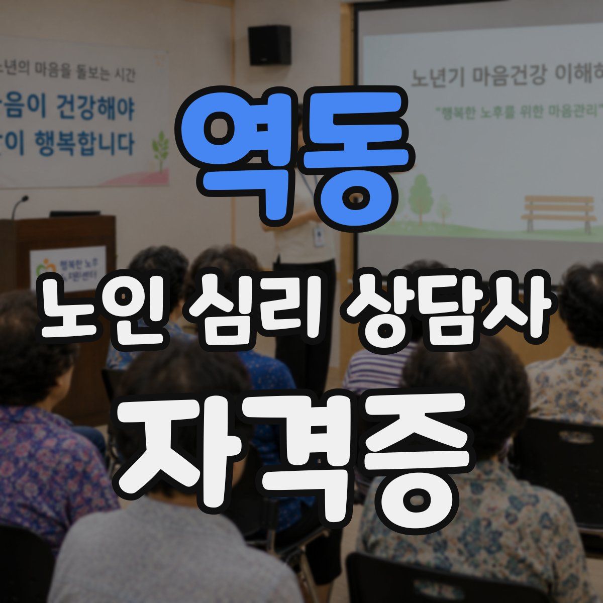 역동 노인 심리 상담사 자격증