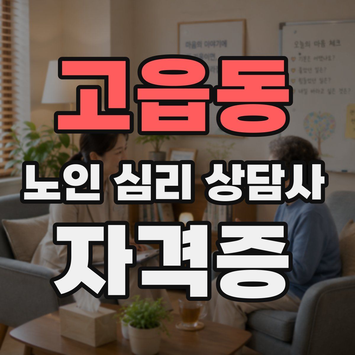 고읍동 노인 심리 상담사 자격증