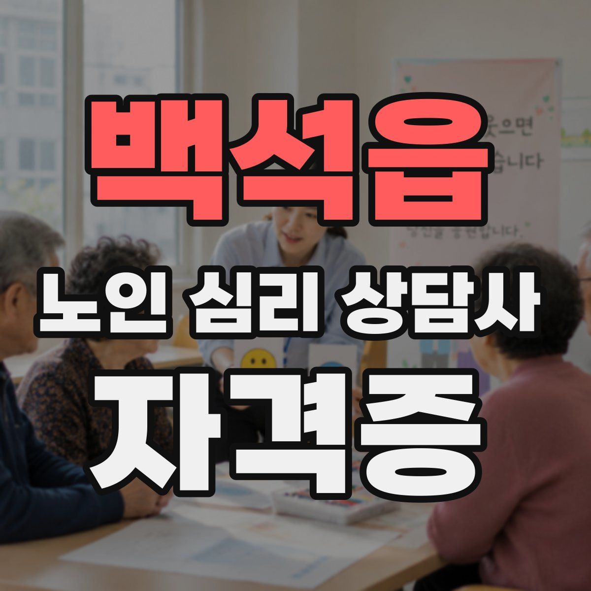 백석읍 노인 심리 상담사 자격증