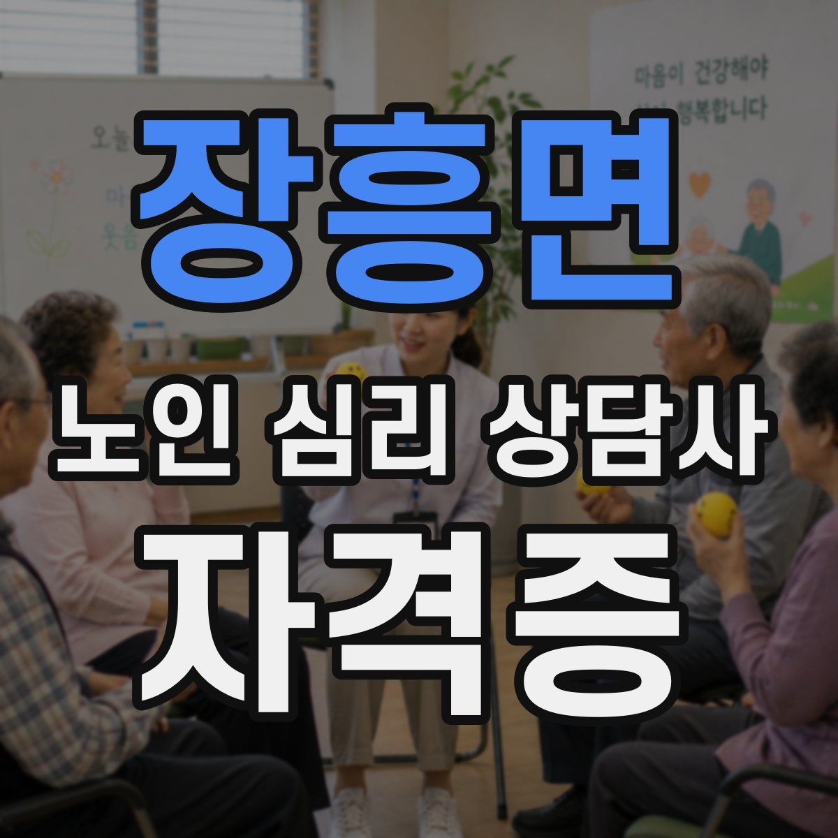 장흥면 노인 심리 상담사 자격증