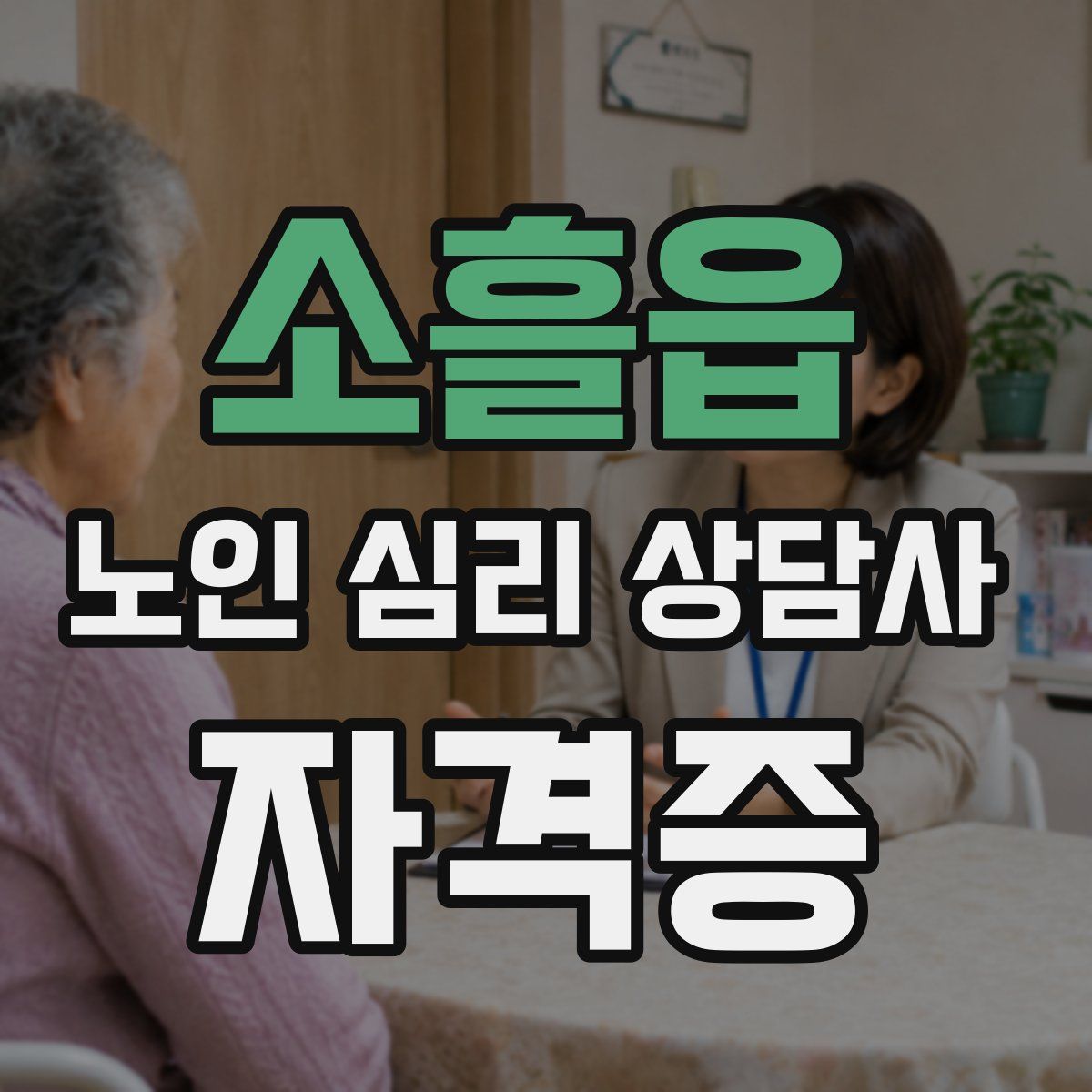 소흘읍 노인 심리 상담사 자격증