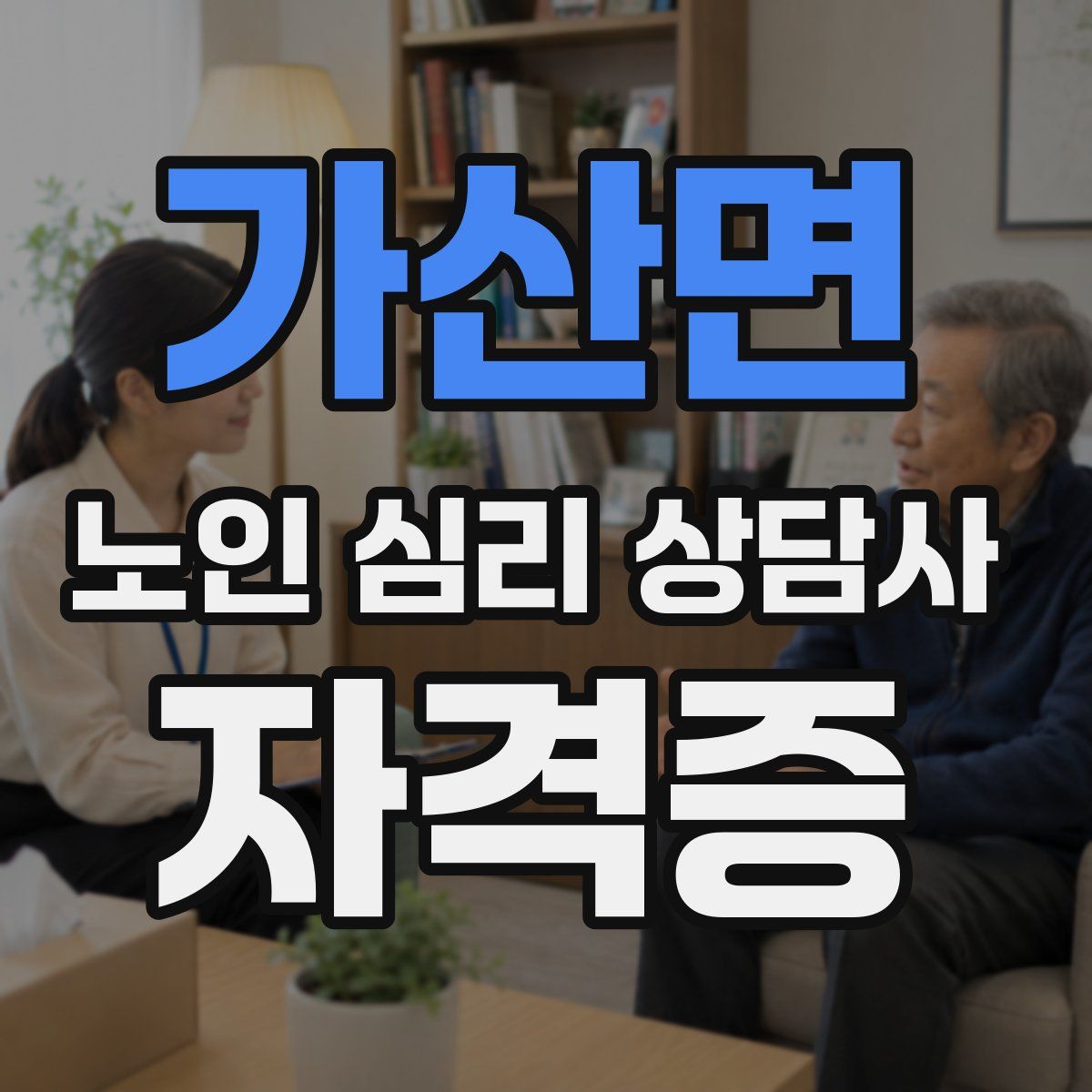 가산면 노인 심리 상담사 자격증