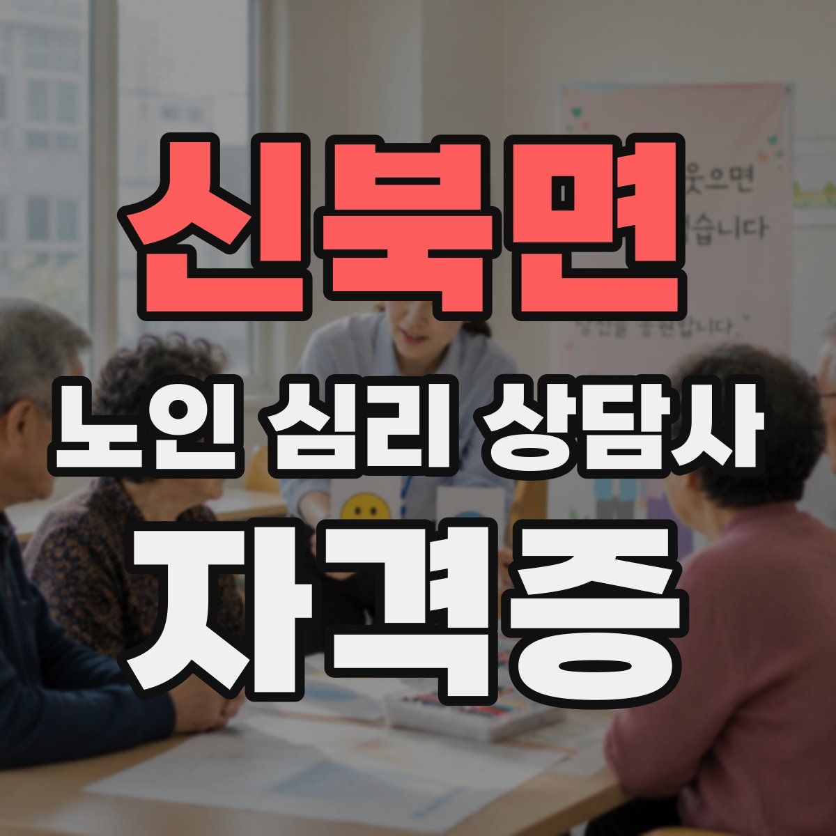 신북면 노인 심리 상담사 자격증