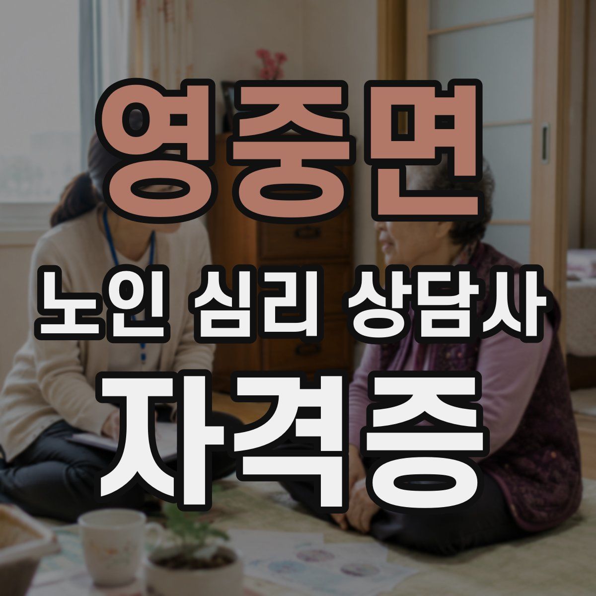 영중면 노인 심리 상담사 자격증