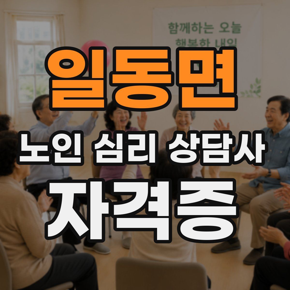 일동면 노인 심리 상담사 자격증
