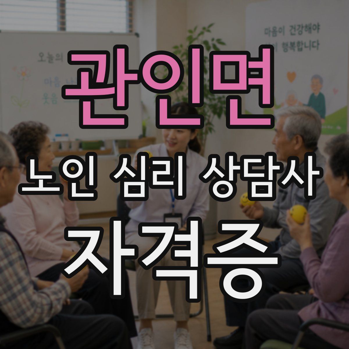 관인면 노인 심리 상담사 자격증