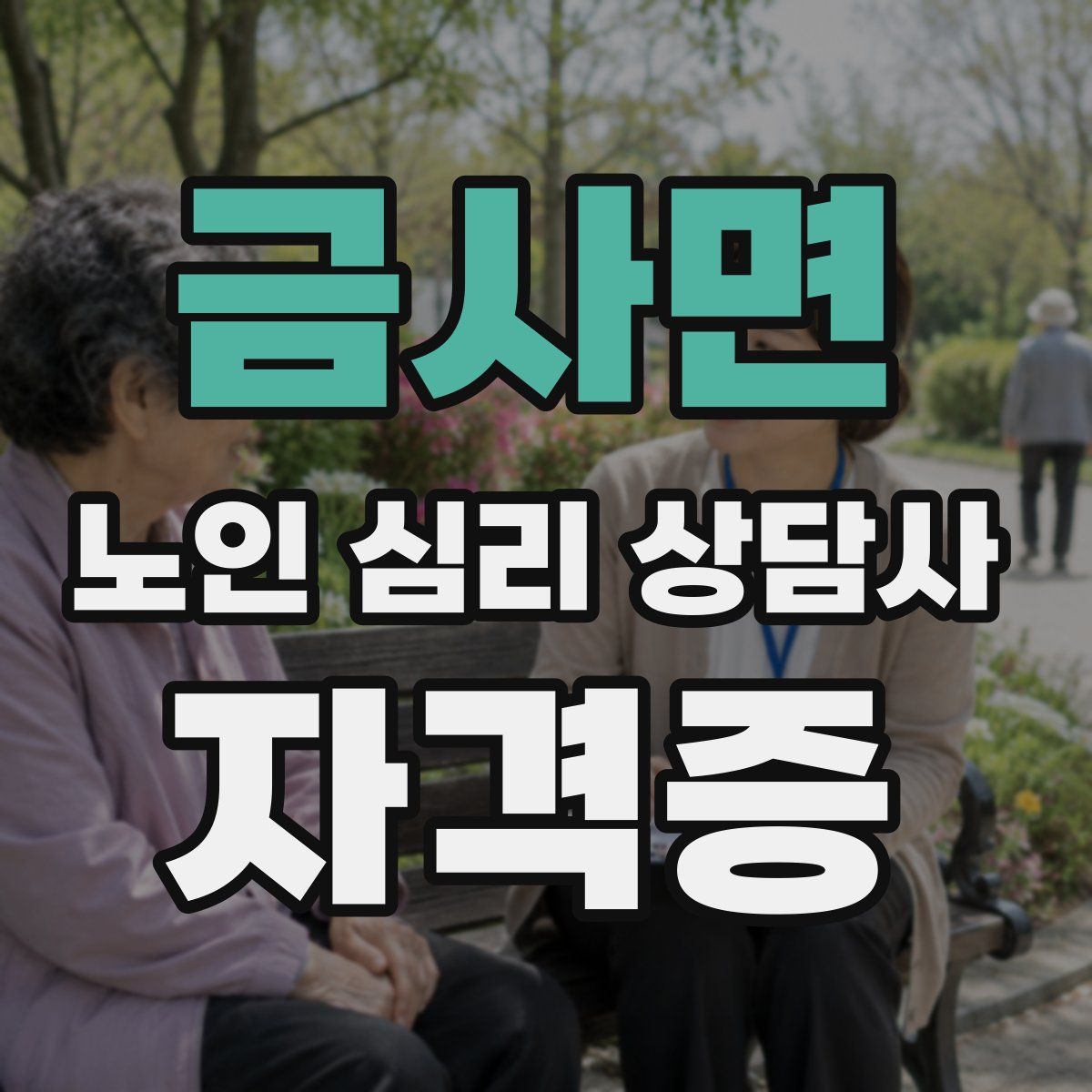 금사면 노인 심리 상담사 자격증