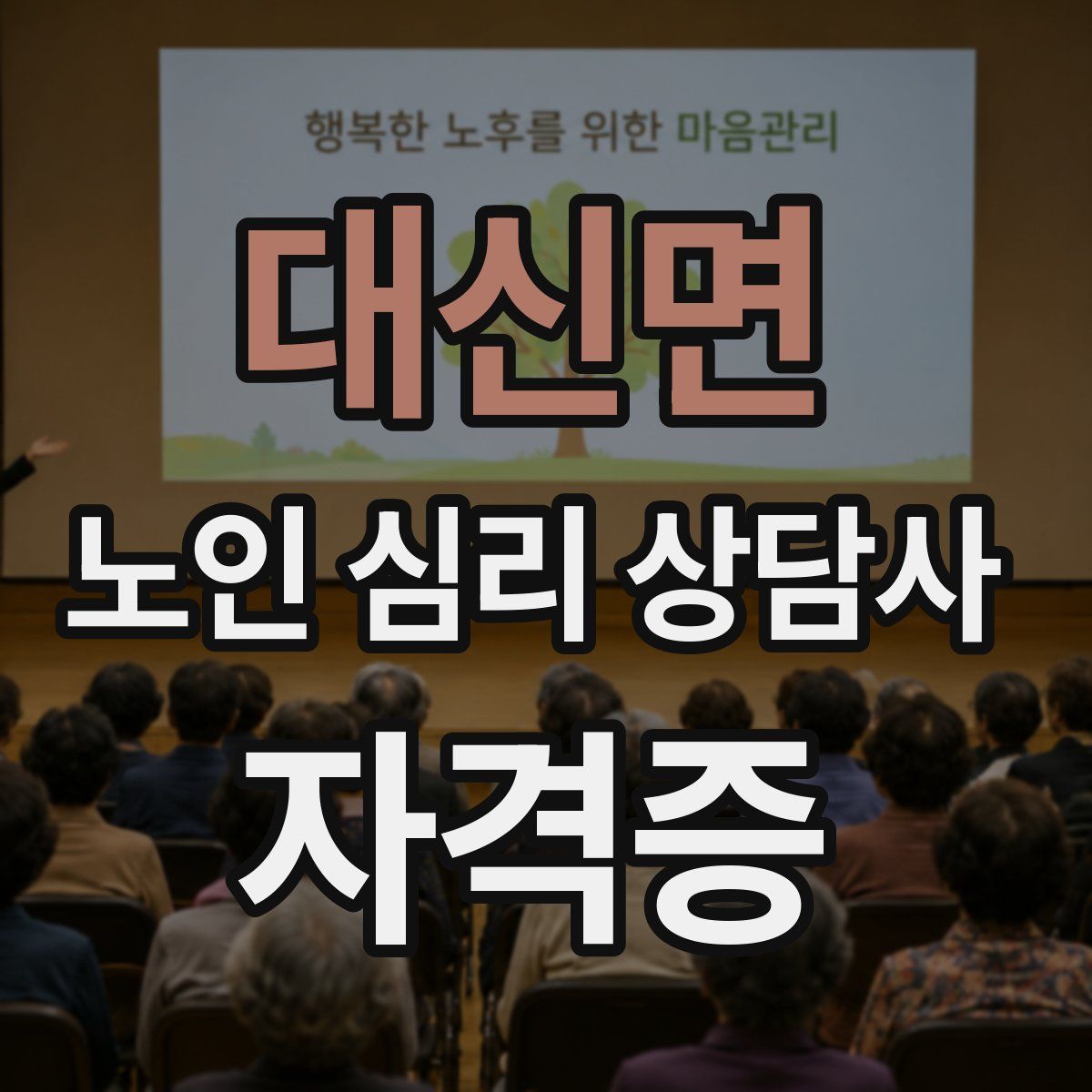 대신면 노인 심리 상담사 자격증