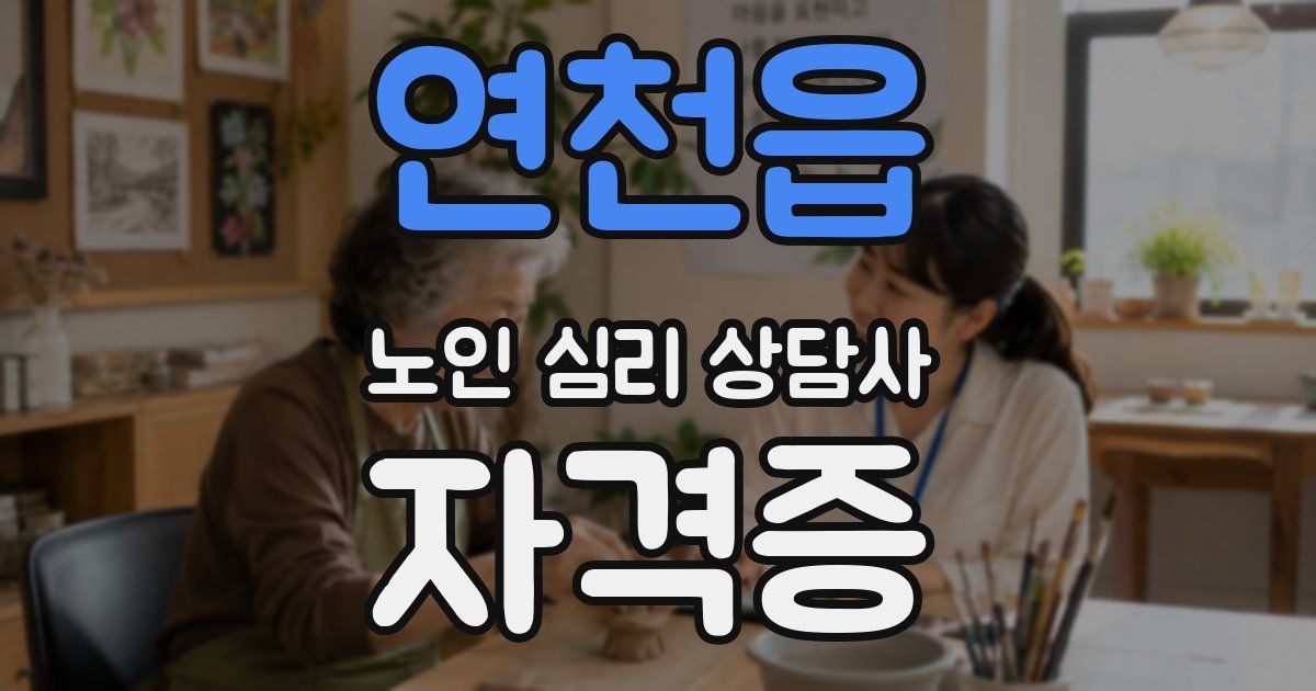 연천읍 노인 심리 상담사 자격증