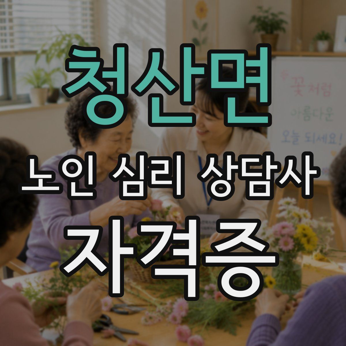 청산면 노인 심리 상담사 자격증