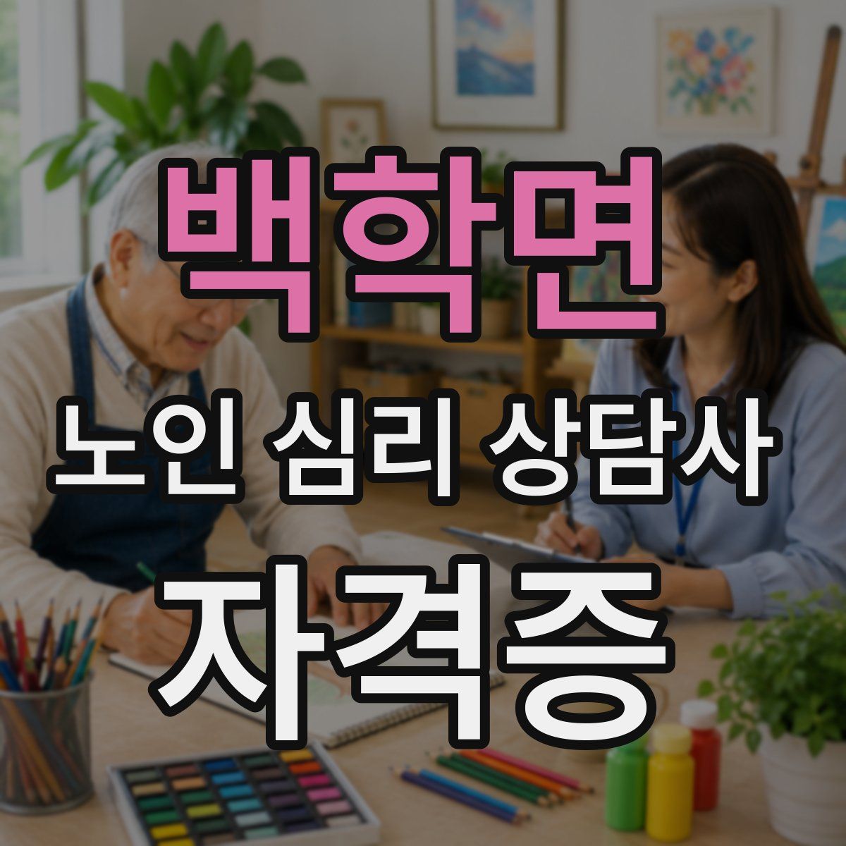 백학면 노인 심리 상담사 자격증