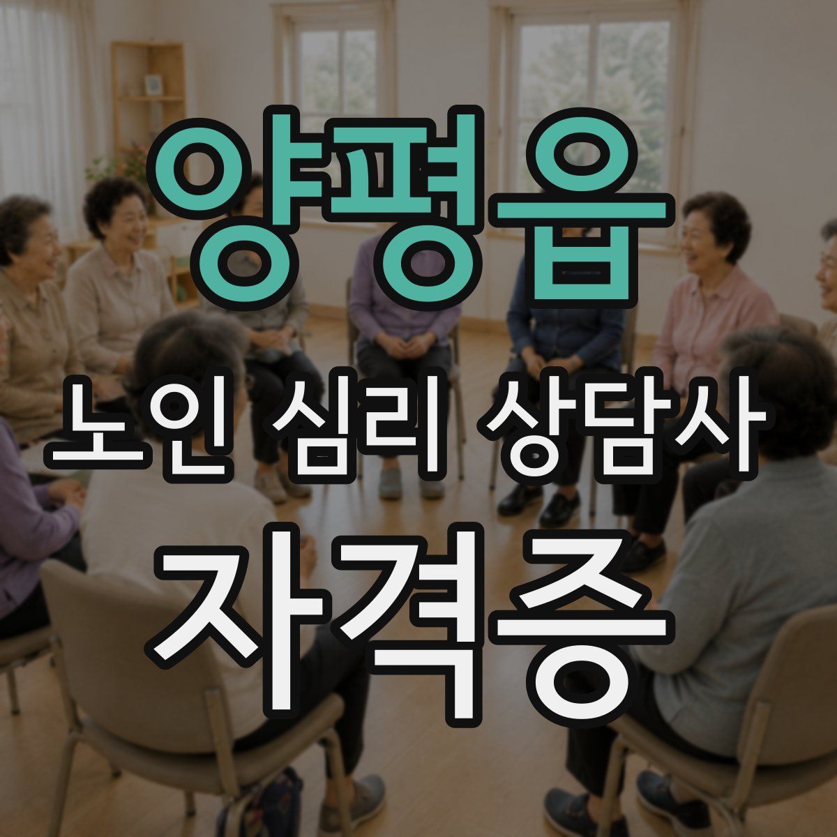 양평읍 노인 심리 상담사 자격증