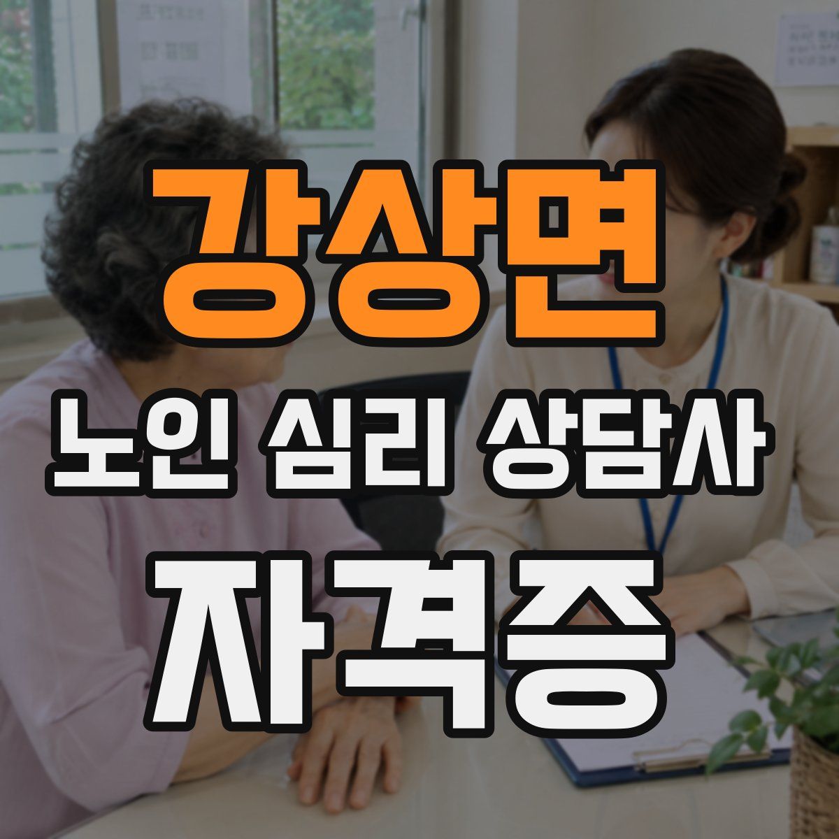 강상면 노인 심리 상담사 자격증