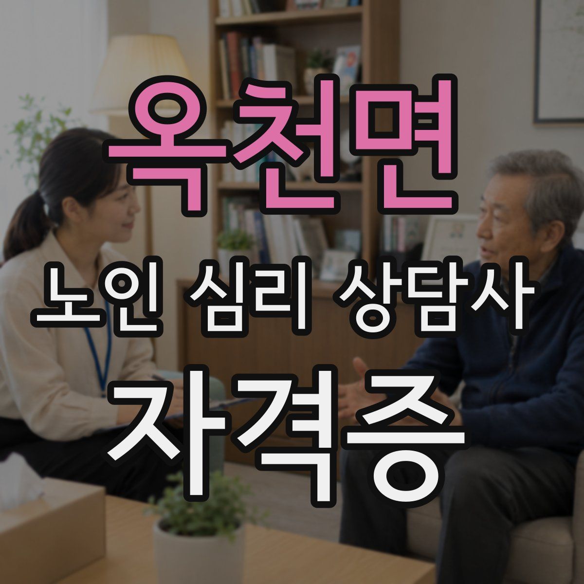 옥천면 노인 심리 상담사 자격증