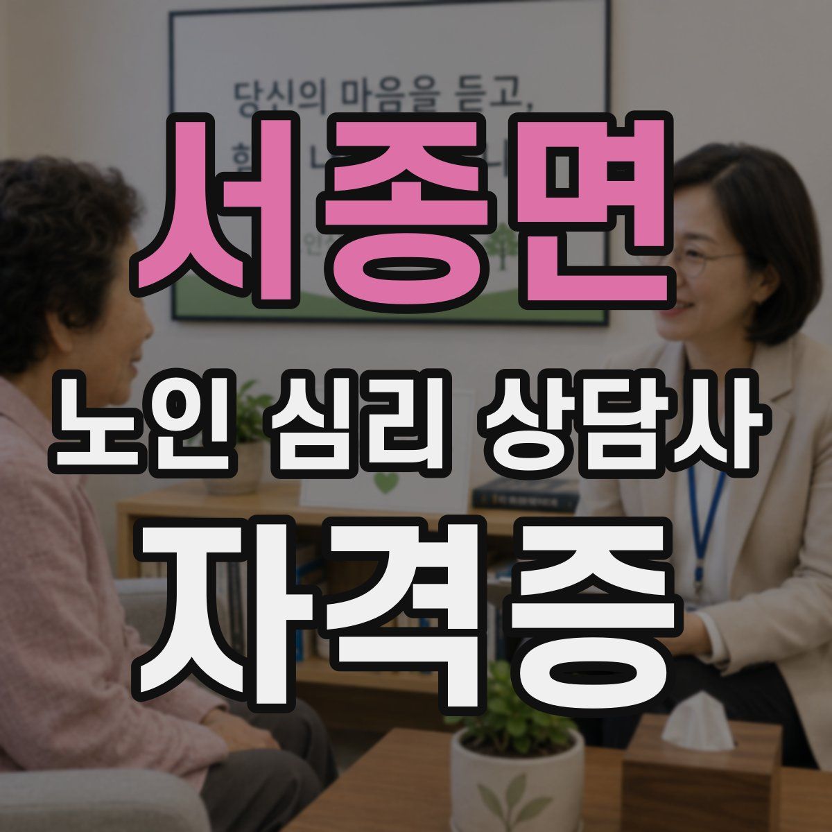 서종면 노인 심리 상담사 자격증