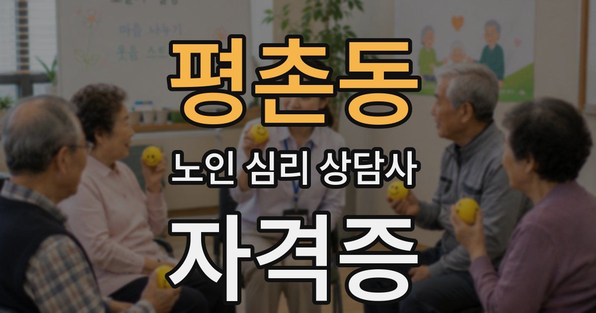 평촌동 노인 심리 상담사 자격증