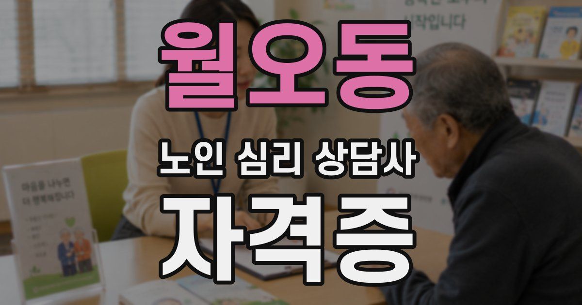 월오동 노인 심리 상담사 자격증