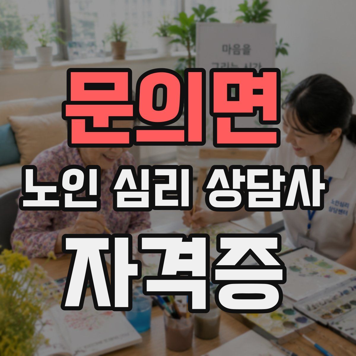 문의면 노인 심리 상담사 자격증