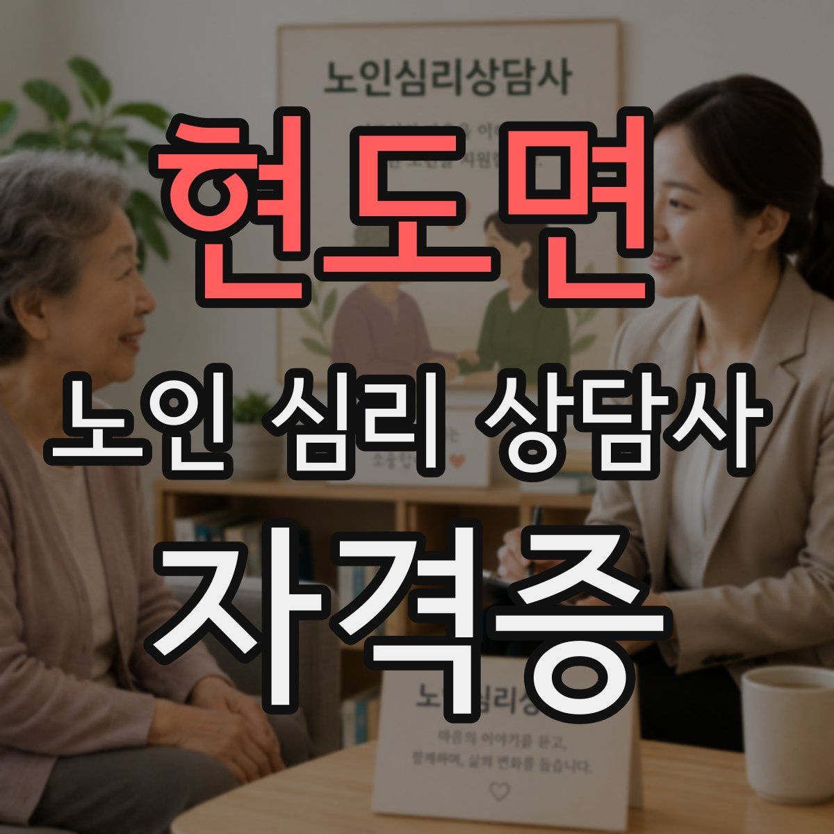 현도면 노인 심리 상담사 자격증