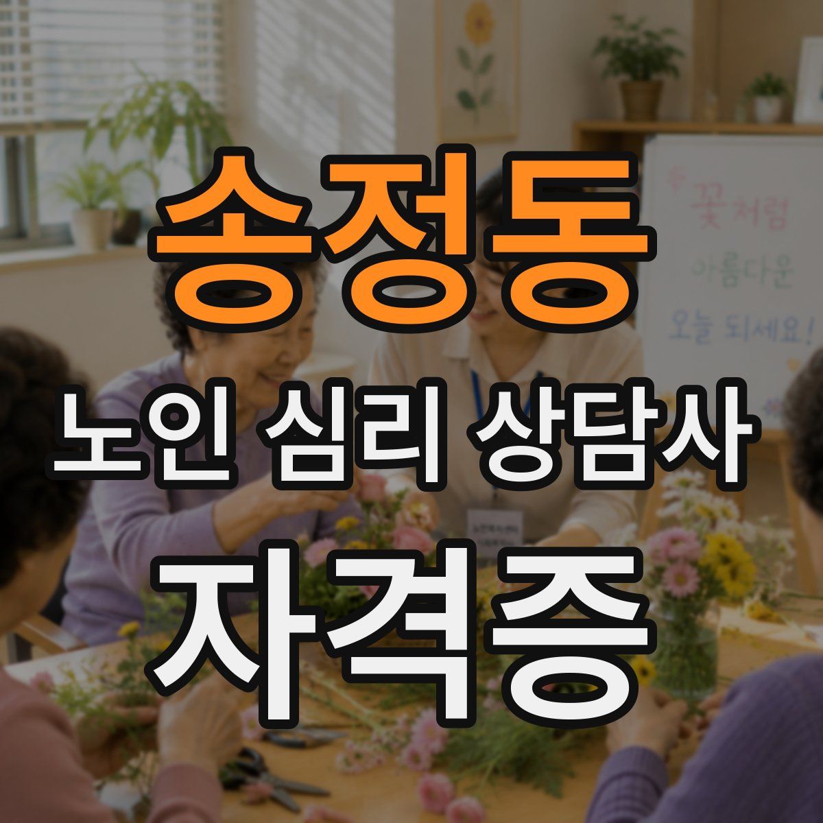 송정동 노인 심리 상담사 자격증