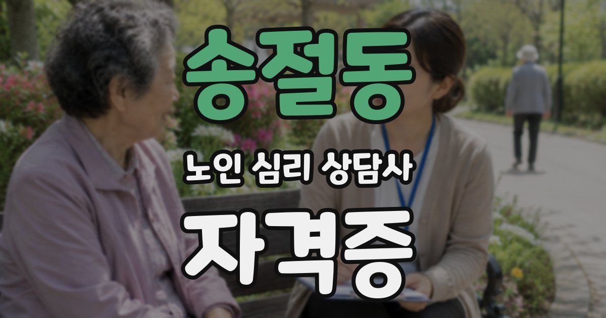 송절동 노인 심리 상담사 자격증