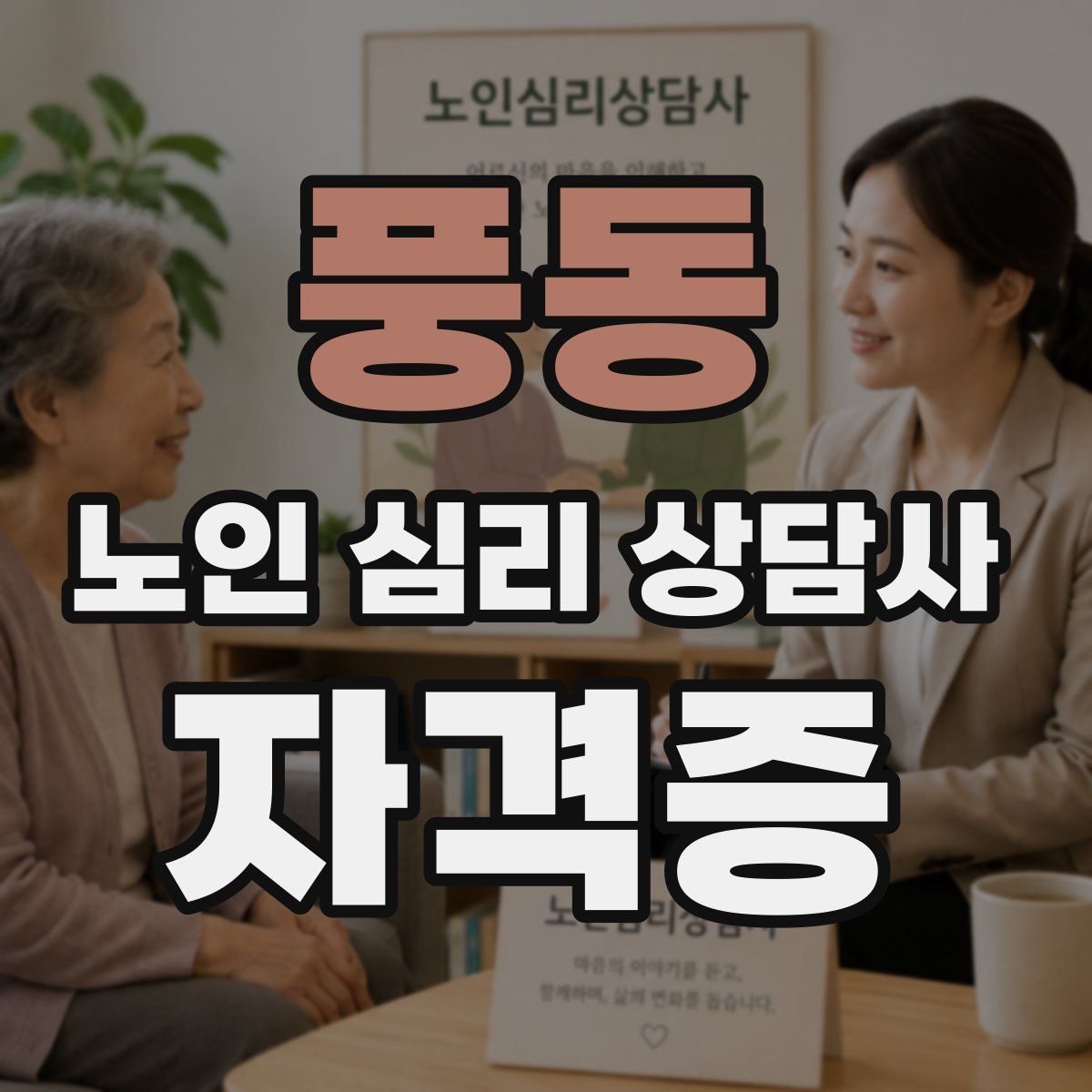 풍동 노인 심리 상담사 자격증