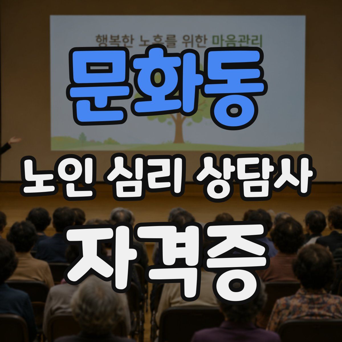 문화동 노인 심리 상담사 자격증