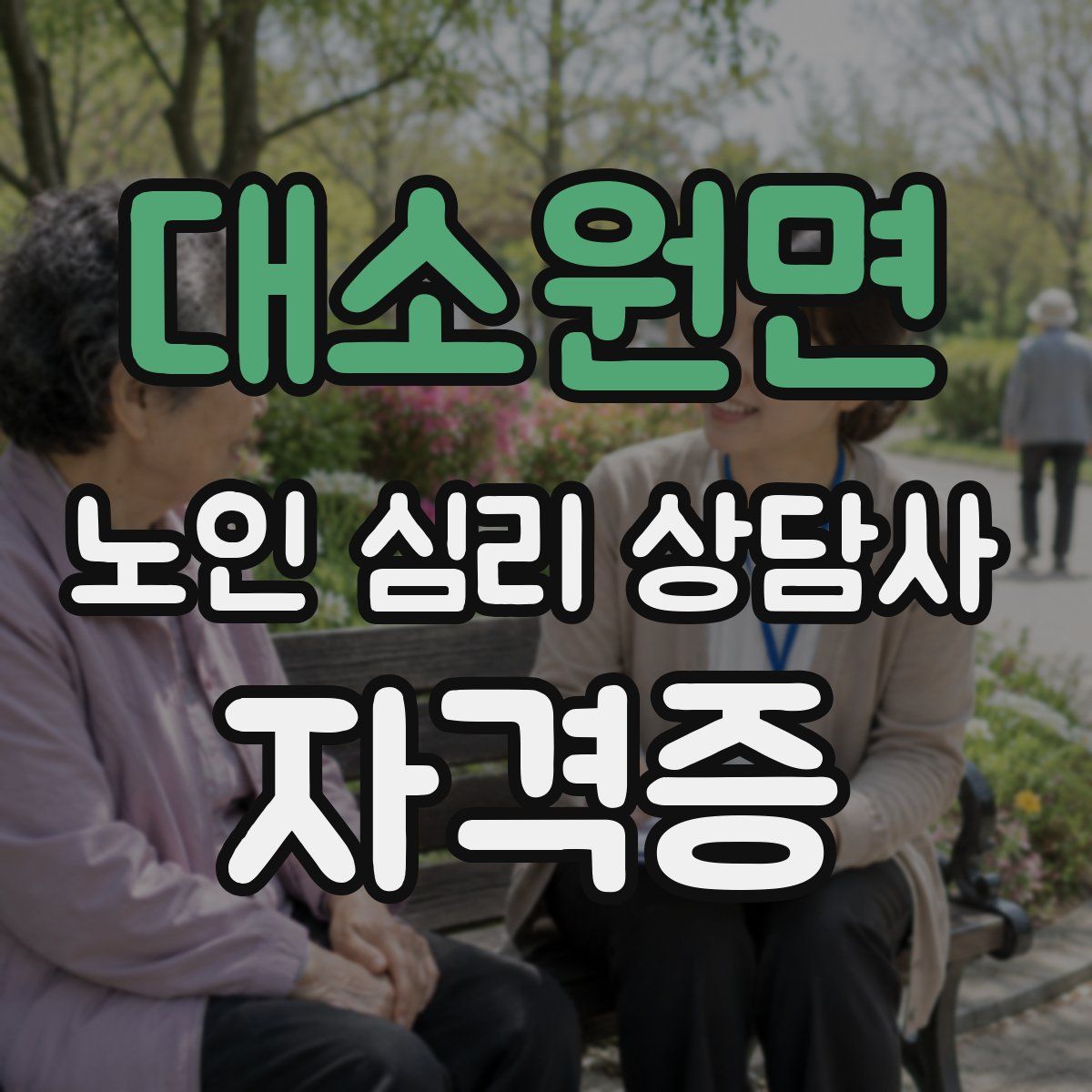 대소원면 노인 심리 상담사 자격증