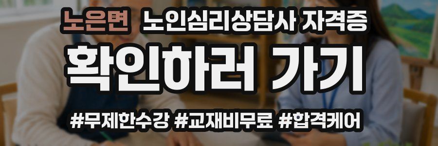 노은면 노인 심리 상담사 자격증