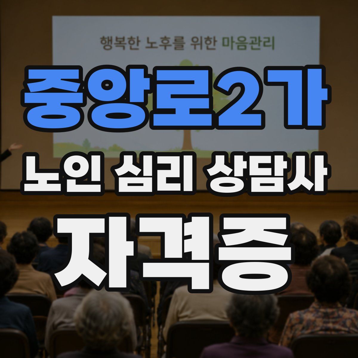중앙로2가 노인 심리 상담사 자격증