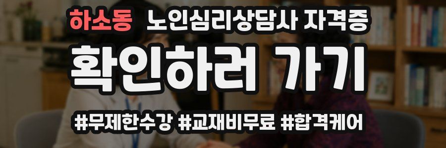 하소동 노인 심리 상담사 자격증