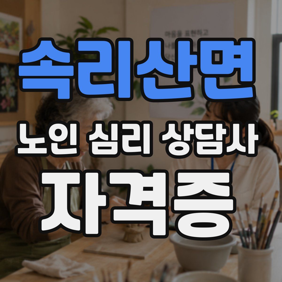 속리산면 노인 심리 상담사 자격증