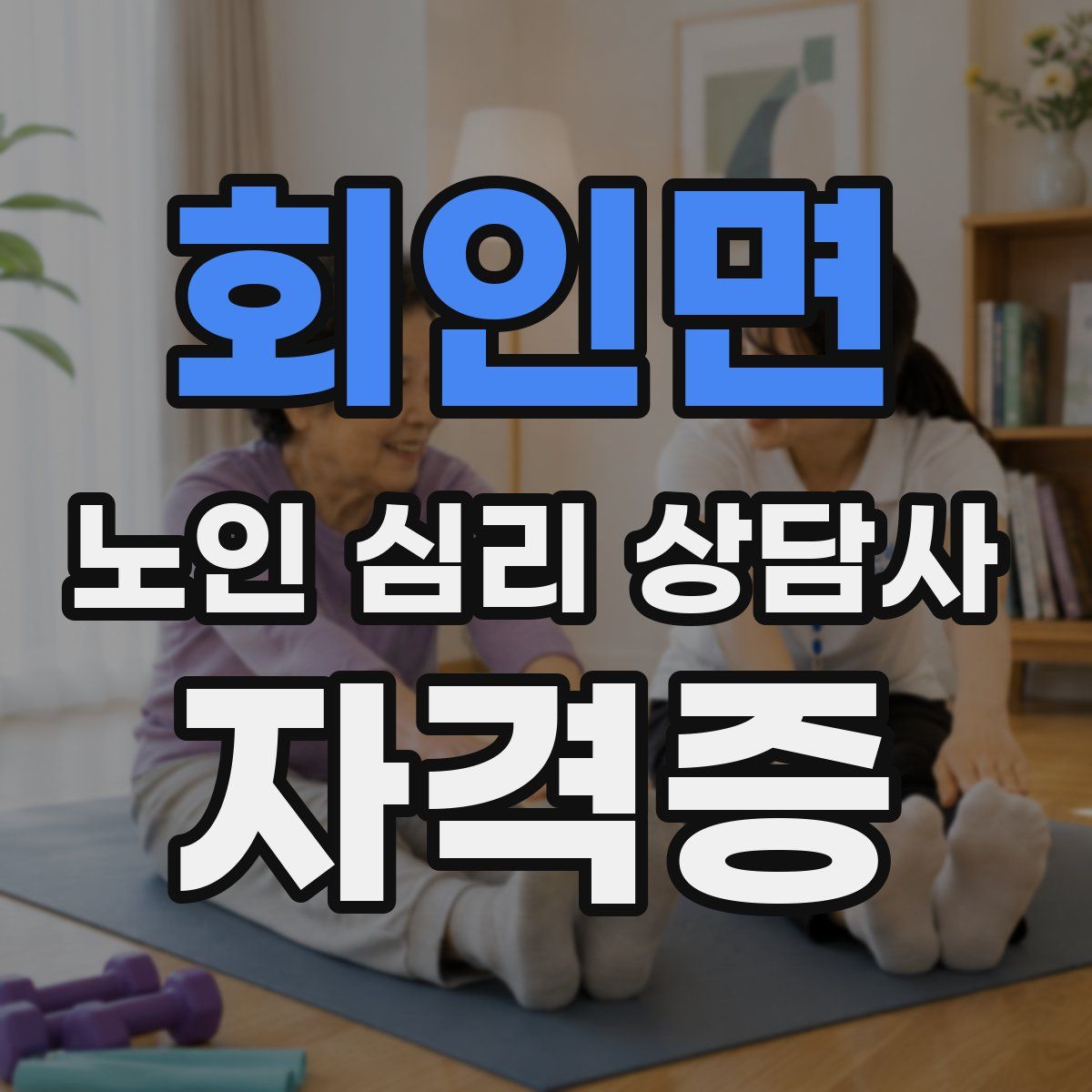 회인면 노인 심리 상담사 자격증