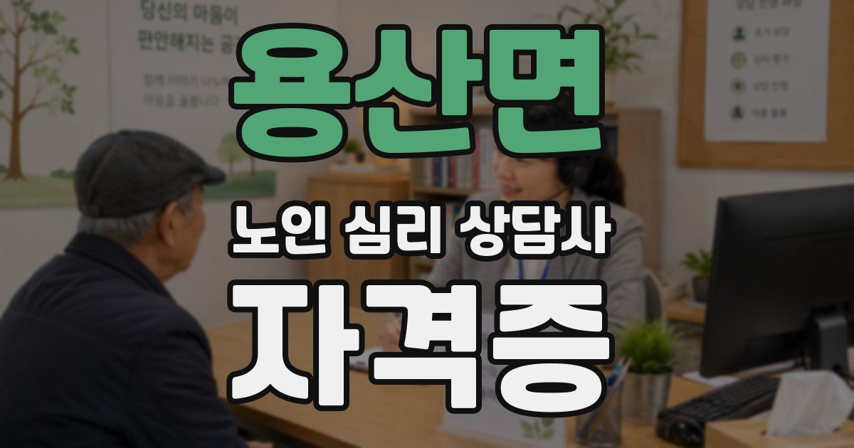 용산면 노인 심리 상담사 자격증