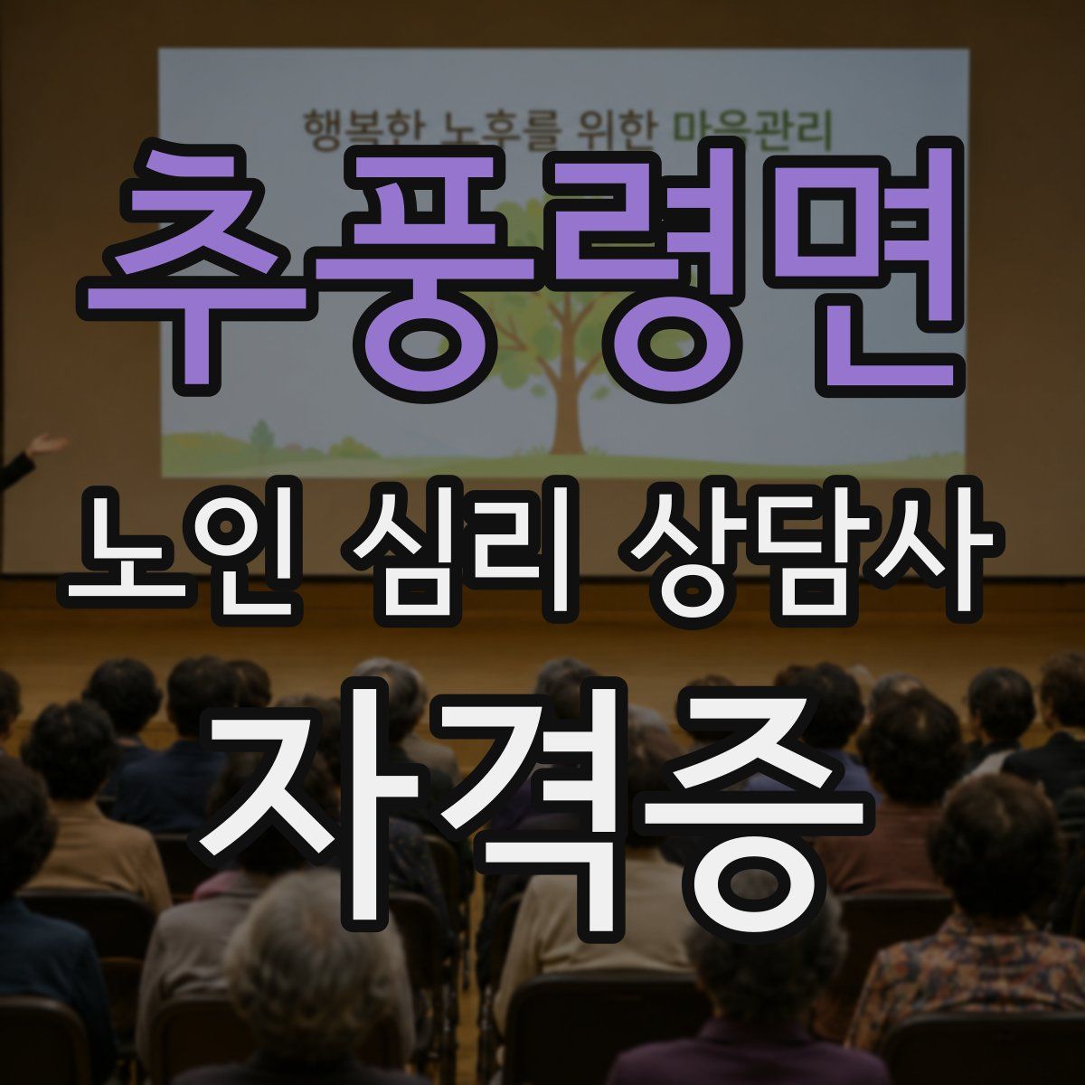추풍령면 노인 심리 상담사 자격증