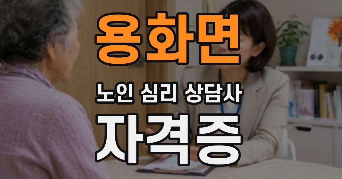 용화면 노인 심리 상담사 자격증