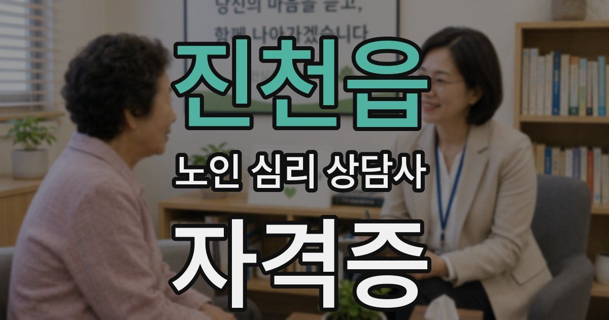 진천읍 노인 심리 상담사 자격증