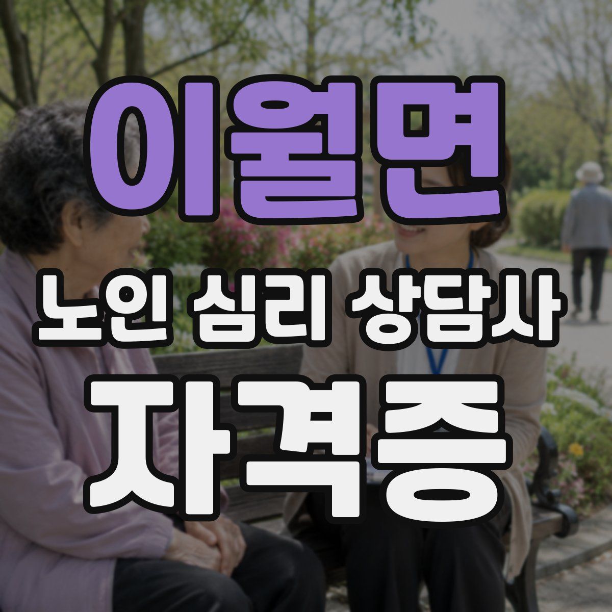 이월면 노인 심리 상담사 자격증