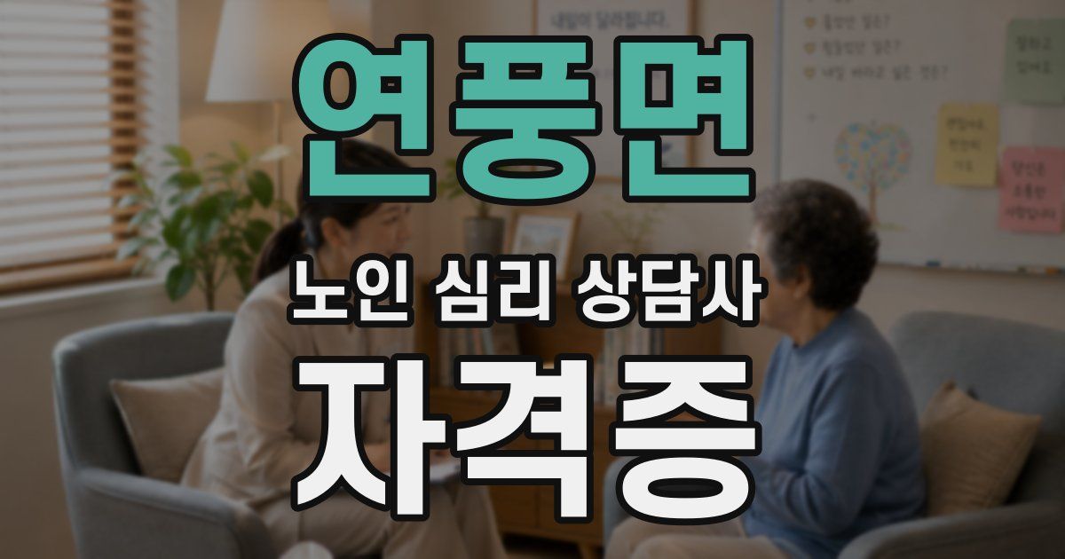 연풍면 노인 심리 상담사 자격증