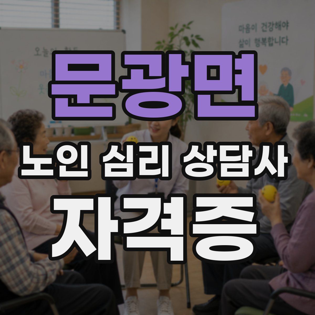 문광면 노인 심리 상담사 자격증