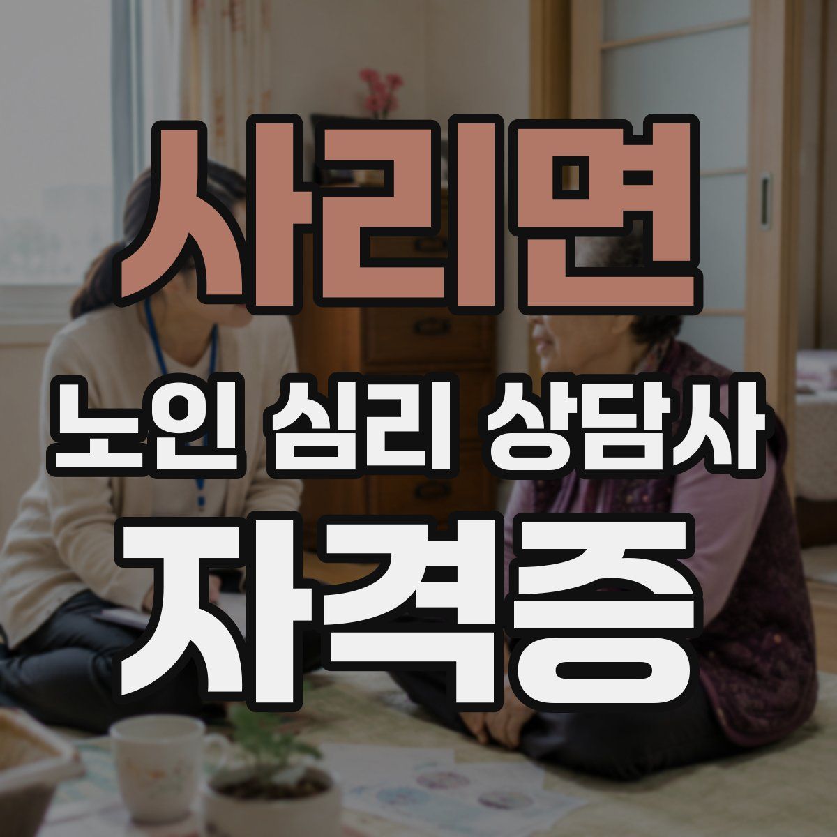 사리면 노인 심리 상담사 자격증