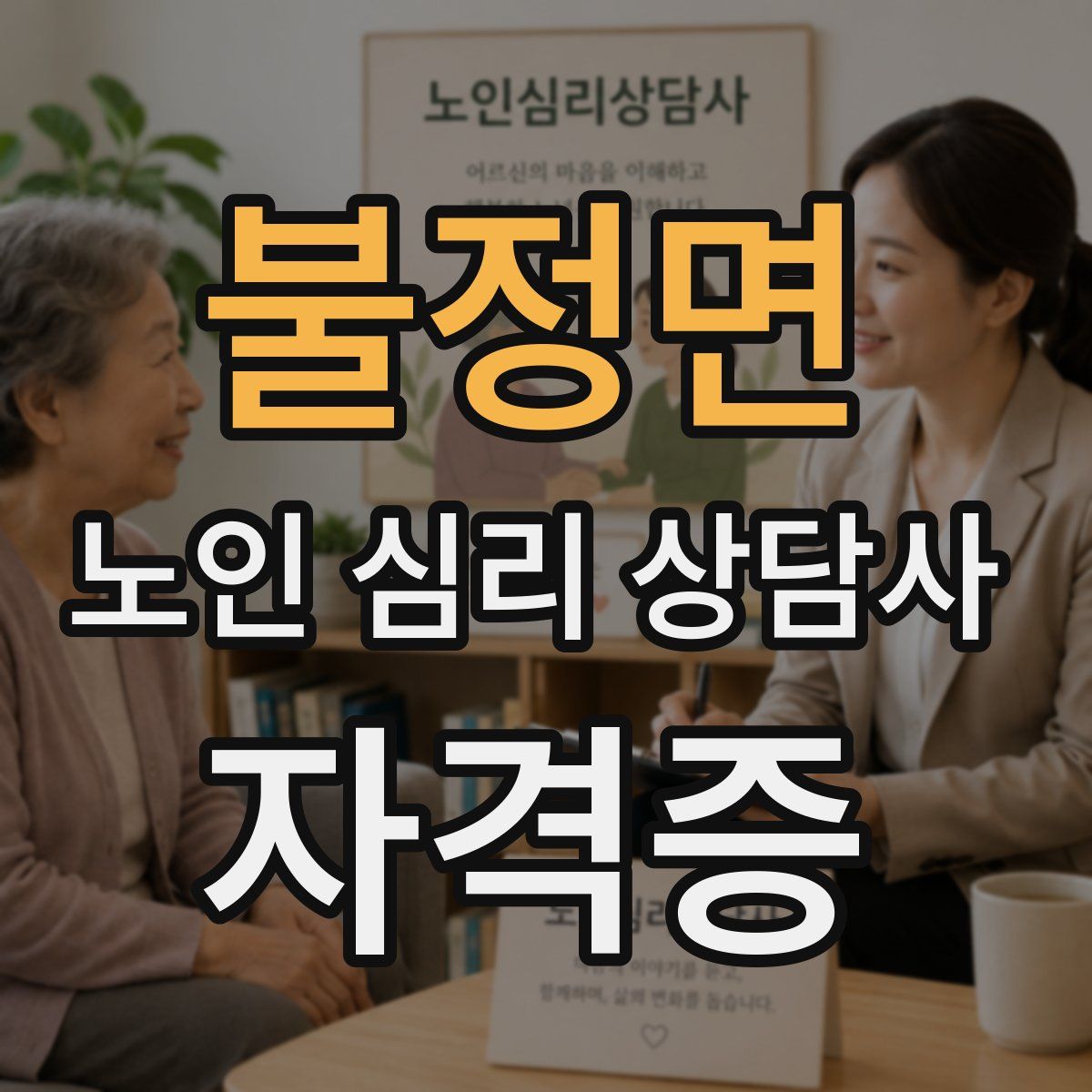 불정면 노인 심리 상담사 자격증