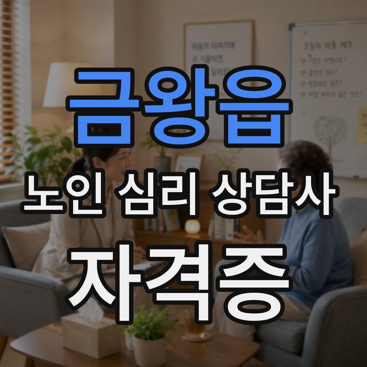 금왕읍 노인 심리 상담사 자격증